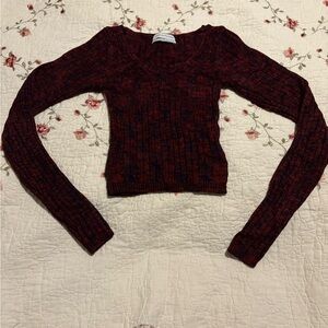 Urban Outfitters Deep Red Crew Neck Sweater